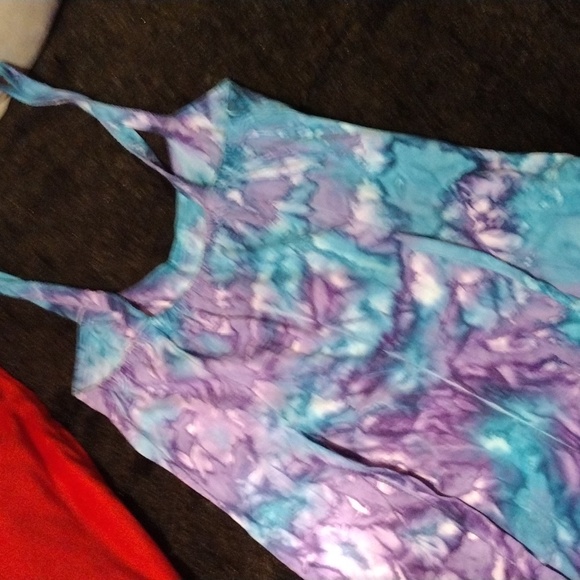 Turquoise/purple sleeveless dress - Picture 12 of 12